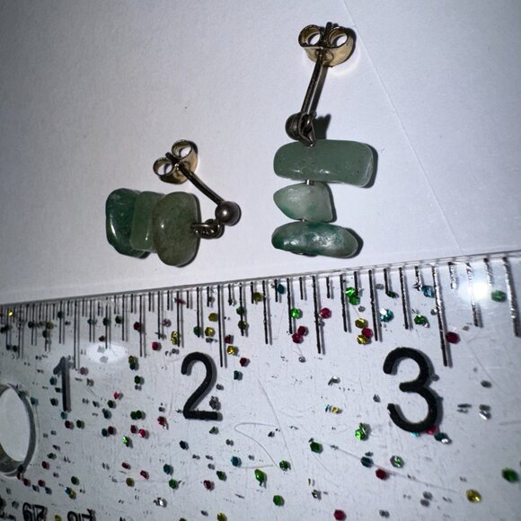 Green Aventurine Post Earrings - Picture 6 of 13